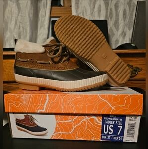 JSPORT Boots Woman's Waterproof Duck Faux-fur All-weather Shoes …